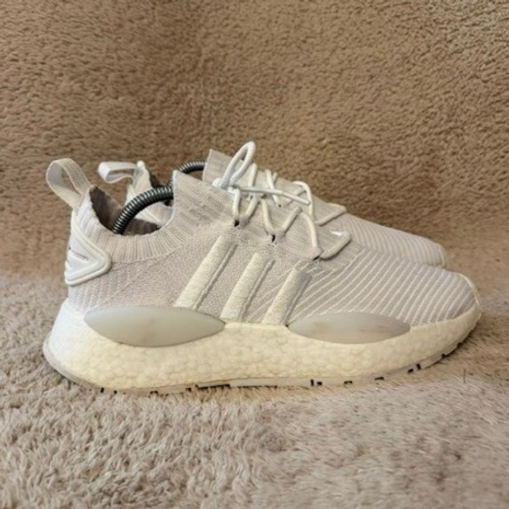 Adidas NMD W1 Tripple White Knit Sneakers IE5465 Womens Size 10 Low Top Shoes
